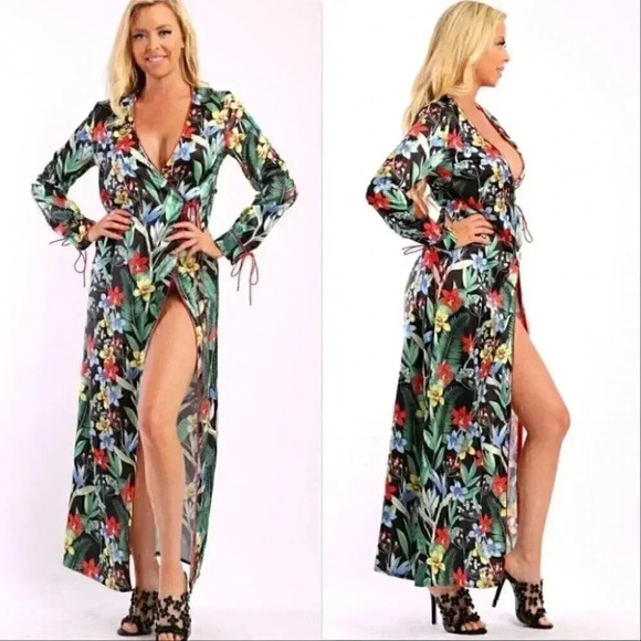 KIMINI TOP FLORAL KIMONO - Picture 1 of 3